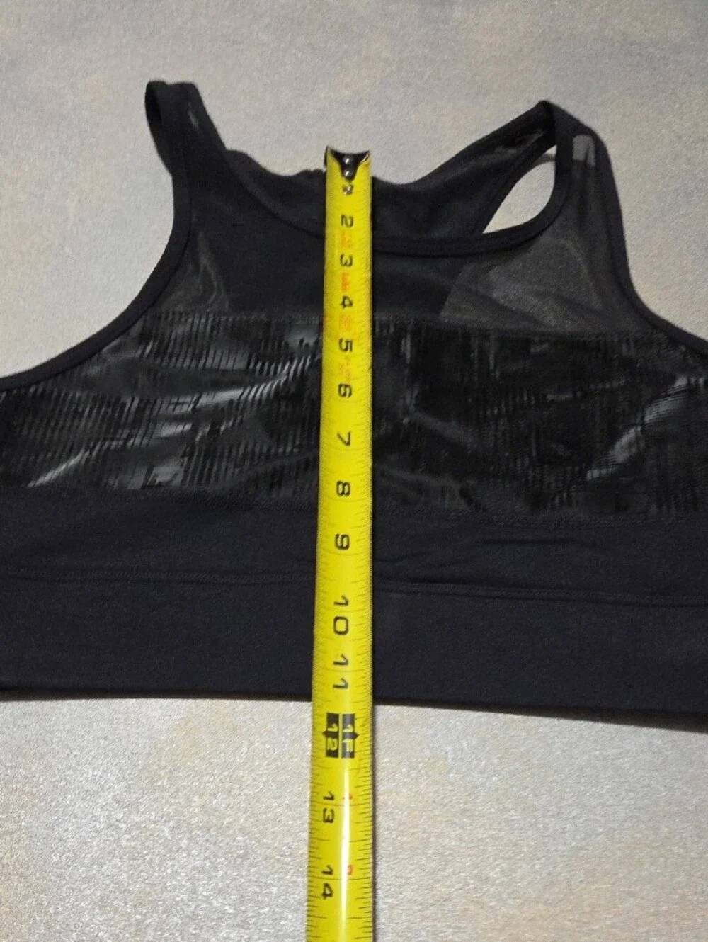 ZYIA Black High-Neck Mesh-Panel Sports Bra NWOTS
